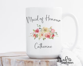 Maid Of Honor Proposal Mug, Personalized Matron of Honor Gift, Maid Of Honor Gift Box, Will You Be My Maid Of Honor, Bridal Party