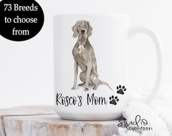 Dog Mom Mug, Custom Dog Mug, Personalized Gift for Dog Mom, Pet Portrait, Dog Lover Gift, Dog Portrait, Mother's Day Gift