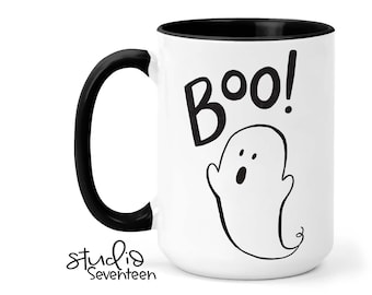 Ghost Mug, Spooky Halloween Coffee Mug, Cute Ghost, Boo Cup, Fall Coffee Cup, Halloween Decor, Halloween Gift