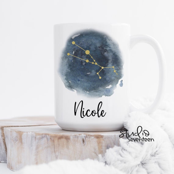 Taurus Coffee Mug, Taurus Constellation, Horoscope Gifts, Gift for Taurus, Zodiac Sign Mug, Astrology Gifts, Star Sign