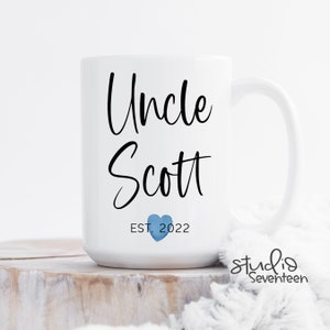 Personalized Uncle Mug, New Uncle Gift, Custom Uncle Coffee Mug, Uncle Coffee Cup, Pregnancy Announcement, Birthday Gift for Brother