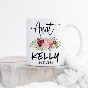 Aunt Mug, Personalized Mug, New Aunt Gift, Custom Mug, Aunt Coffee Cup, Aunt Coffee Mug, Birthday Gift