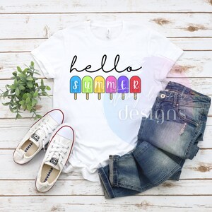 Hello Summer Popsicles PNG, Hello Summer png, Popsicle PNG, Summertime png, Summer PNG, Summer Sublimation, Summer sub, Sublimation File