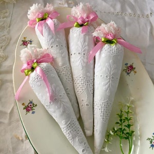 Shabby chic easter Fabric carrot Tiered Tray Decor