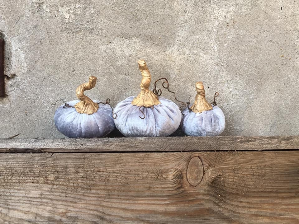 Velvet Pumpkins Set Fabric Pumpkin Bowl Fillers | Etsy