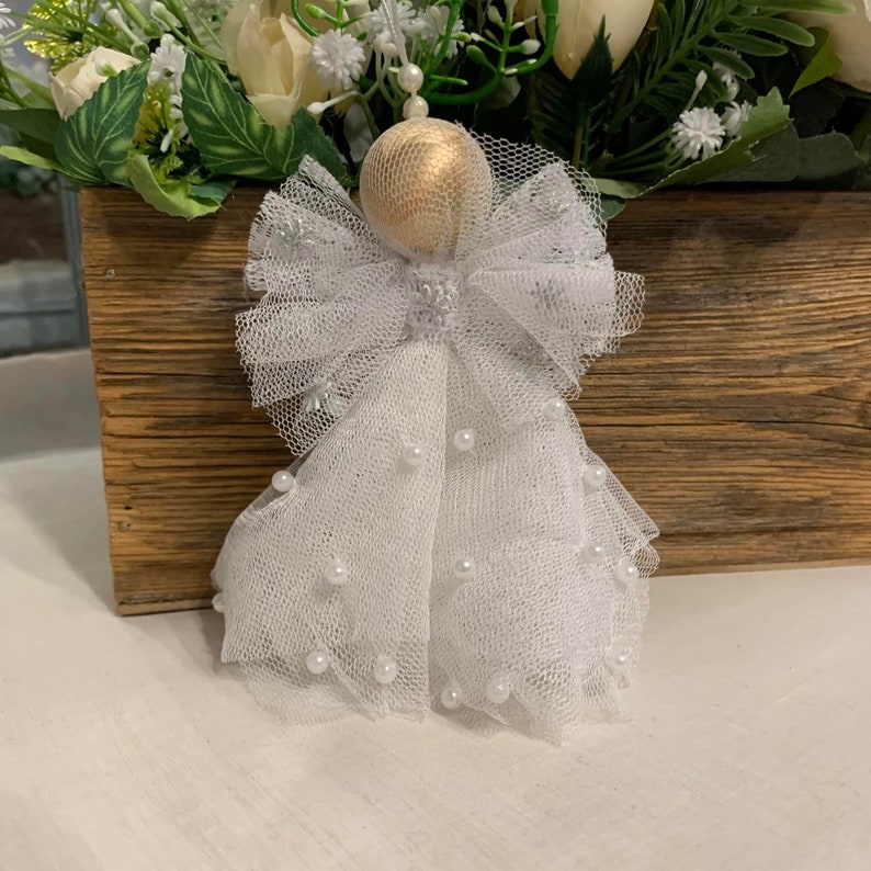 Lace Angel Ornament Shabbyb Chic Angel 2023 Christmas Ornament Etsy