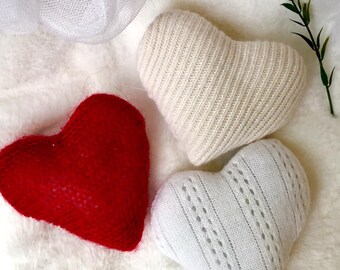 Mini heart pillows Heart bowl fillers fabric