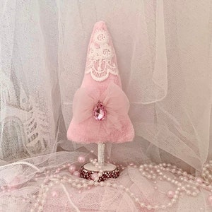 5&#39;&#39; Velvet tree Pink mini christmas tree  Shabby christmas Pink christmas tiered tray decor