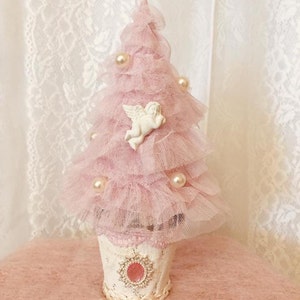 Blush rosa weihnachtsbaum Tannenbaum Weihnachten Samt-Bäume