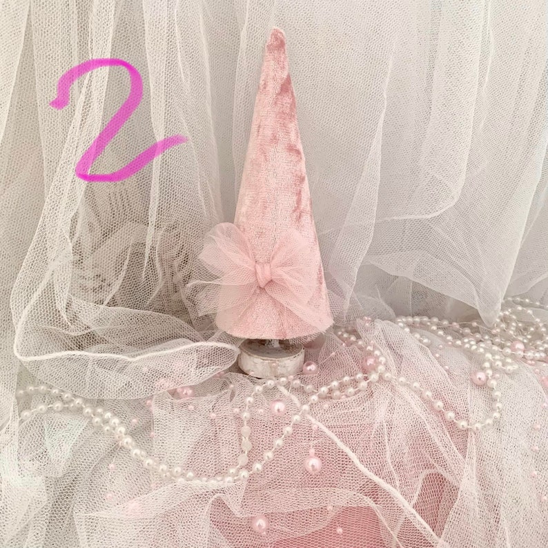 Pink Mini Christmas Tree Pink Christmas Tiered Tray Decor Etsy