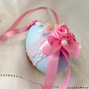 Shabby chic easter eggs Wooden easter eggs Easter egg ornaments image 4