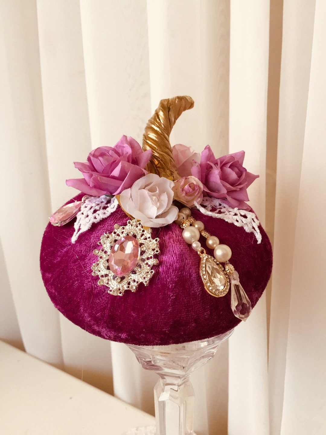 Velvet Pumpkins Pink Velvet Pumpkins Fall Wedding Decor Pumpkin Table ...