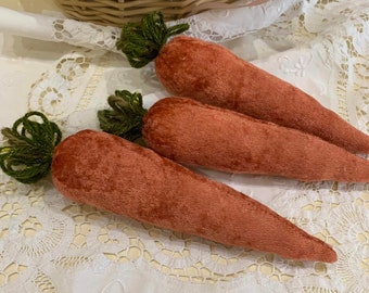 Velvet carrots Primitive carrot Fillers for bowls SET 3