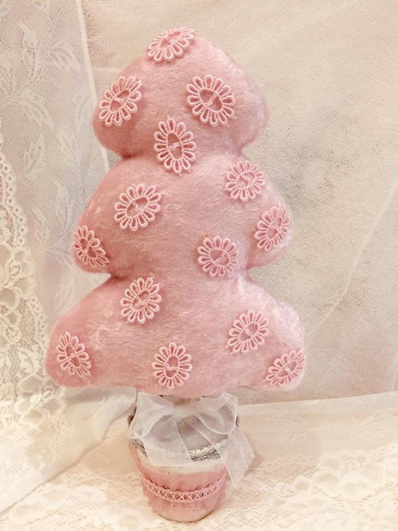 Pink Velvet Christmas Tree Decor Mini Christmas Tree Velvet Trees - Etsy