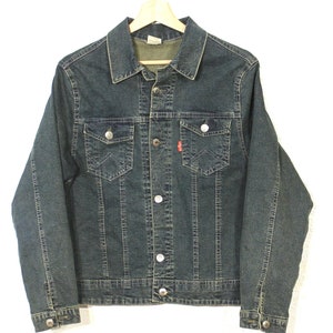 Vintage Levi&#39;s Jean Jacket Red Tab Denim Size Small Trucker Style Blue