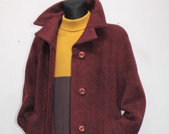 herringbone tweed overcoat