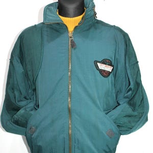 Flight Bomber Jacket Mens Green: Vintage Military Aviator US Army Size L