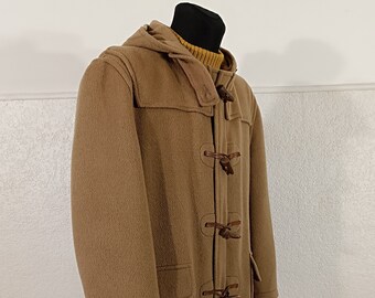 Gloverall Duffle Coat Vintage, Brown Coat, Winter coat, Wool Coat, Wool Overcoat, Toggle Coat men, Outerwear men, Brown Duffle coat Medium