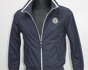 Kids Napapijri Jacket Navy Windbreaker - Size 152 (12 Years) - Small Men's Streetwear Logo