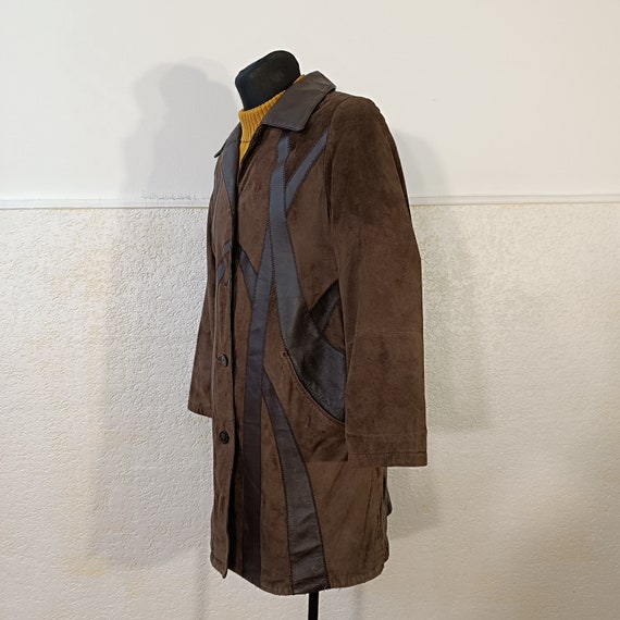 Brown Suede Jacket Women, Brown Leather Jacket, L… - image 5
