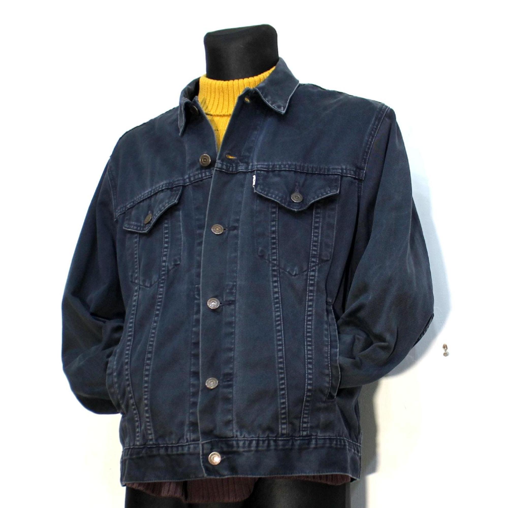 Levis Denim Jacket White Tag 70503 Navy Cropped Cotton Size M - Etsy