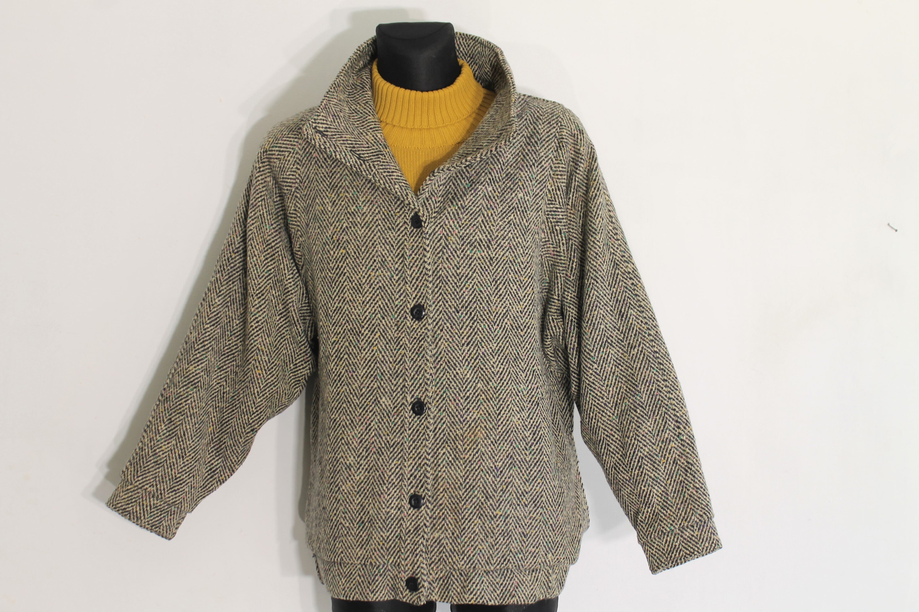 Woolrich Tweed Coat - Etsy