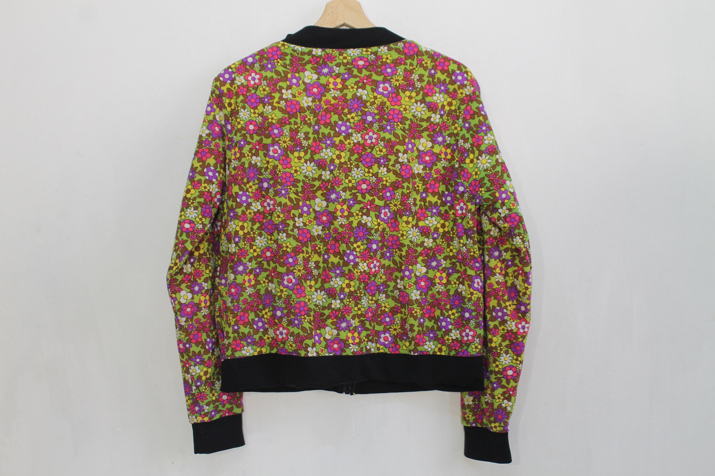 Flower Print Unisex Bomber Jacket