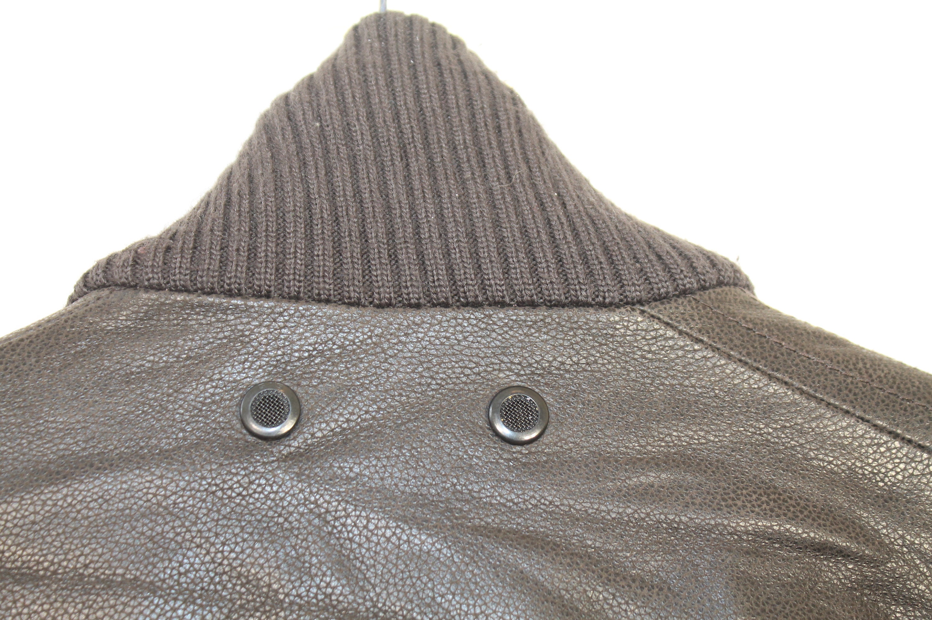 DENHAM AIRBASE LEATHER BOMBER JACKET L