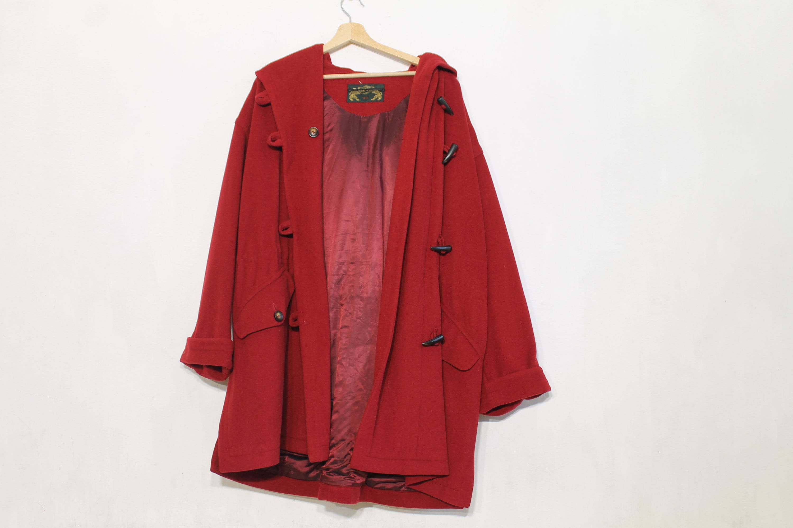 ジャケット・アウター Vintage long duffle coat 1940s True Vintage Mens Navy Blue Wool Mackintosh Duffle