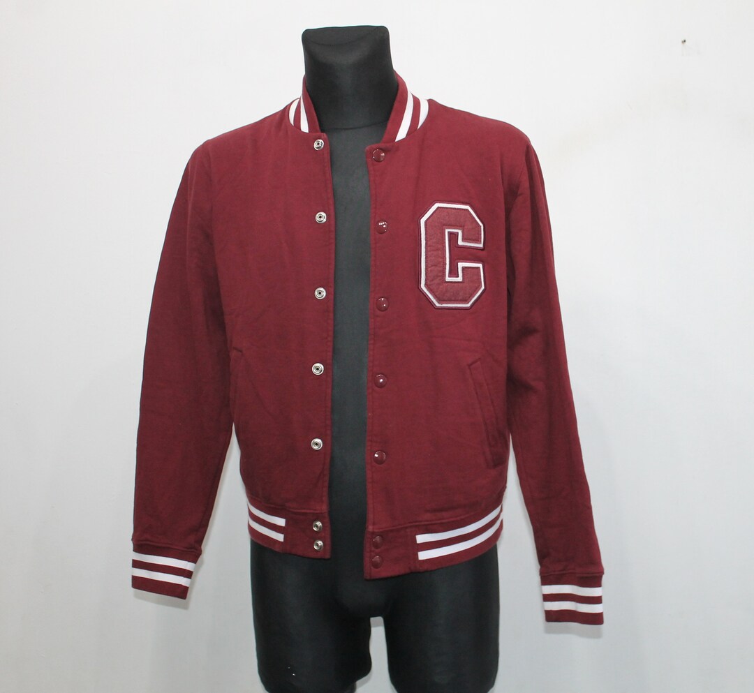 Carhartt Jacket Red Maroon Jacket Varsity Jacket Bomber - Etsy