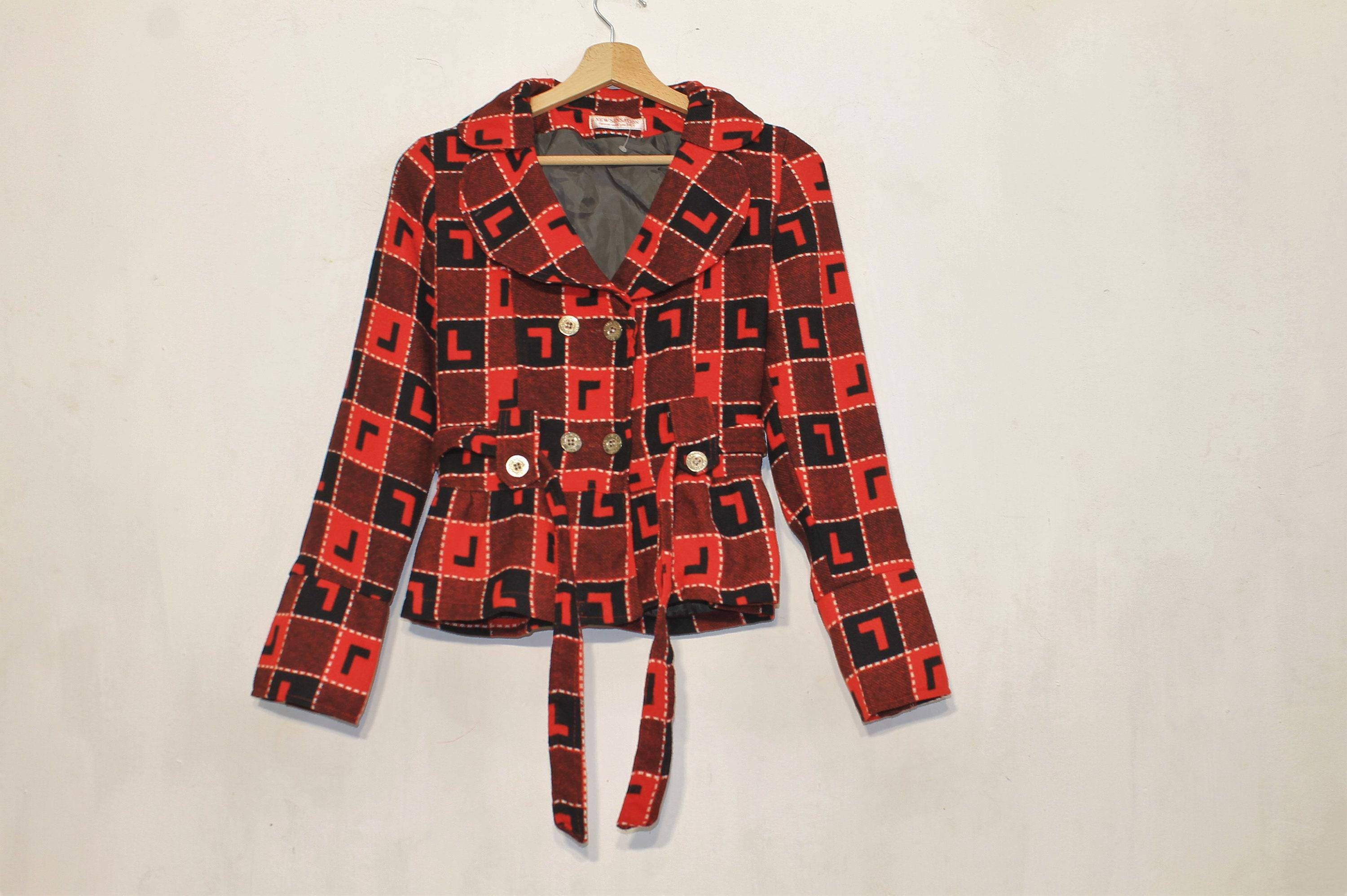 ジャケット・アウター Jacquard Check Wool Short Chester Coat ジャケット・アウター COOTIEJacquardCheckWoolShortChester Coat