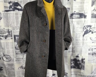 Vintage Wool Mohair Coat Brown Red Fleck Small 1960s Overcoat - Etsy