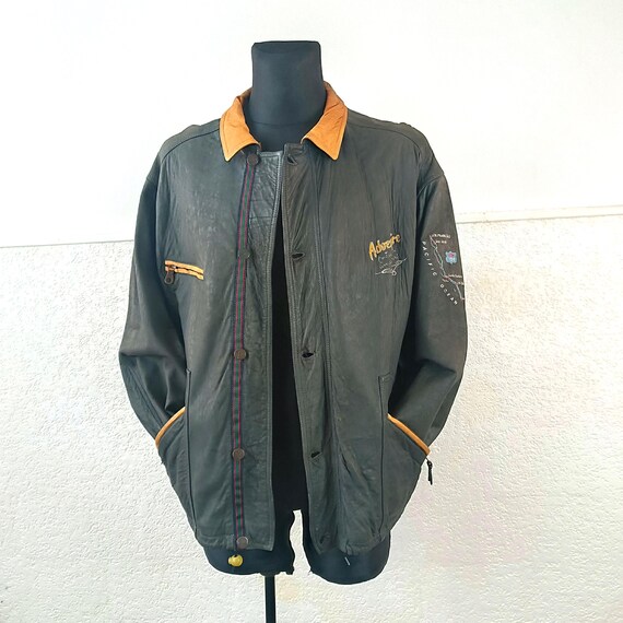 Men's Vintage Style Gray Lambskin Leather Jacket for Festivals