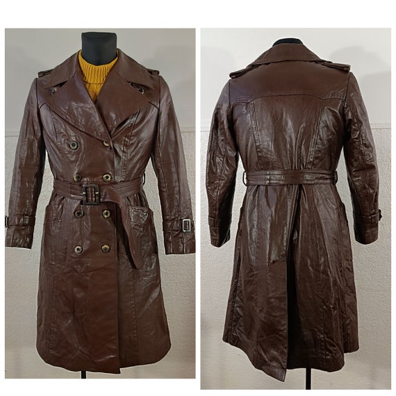 希少A.P.C. ヴィンテージ　ダブルブレスト レザーコート M ブラウン 希少A.P.C. ヴィンテージダブルブレスト レザーコート M ブラウン