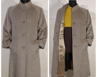 Llama coat, Brown Wool coat, Brown overcoat women, Greatcoat Women, Winter coat women, Gothic coat, Warm coat, Minimalist coat Size Medium