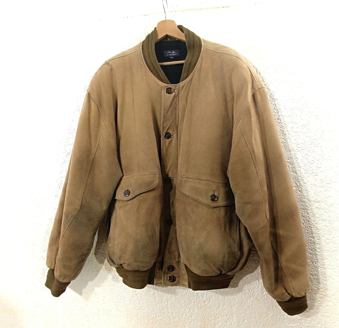 Giubbotto bomber in pelle di pecora Gant con fodera in lana a