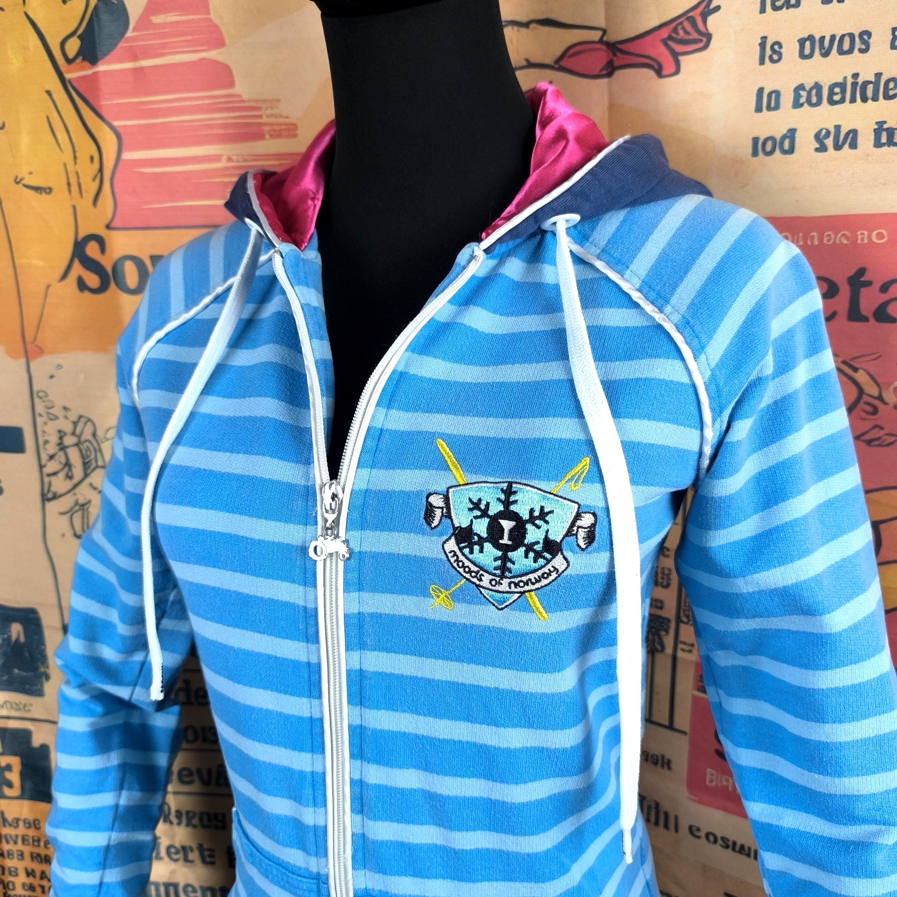 Vintage Look Navy Hooded Sweatshirts - Etsy
