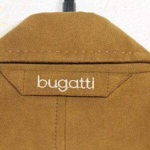 Vintage Bugatti Safari Jacket for Men - Tan Brown Minimalist Trench Coat, Casual Outerwear, Medium Size