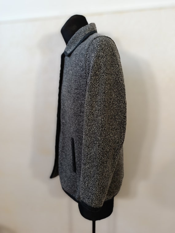Gray Wool Cardigan women, Trachten wool jacket, v… - image 9