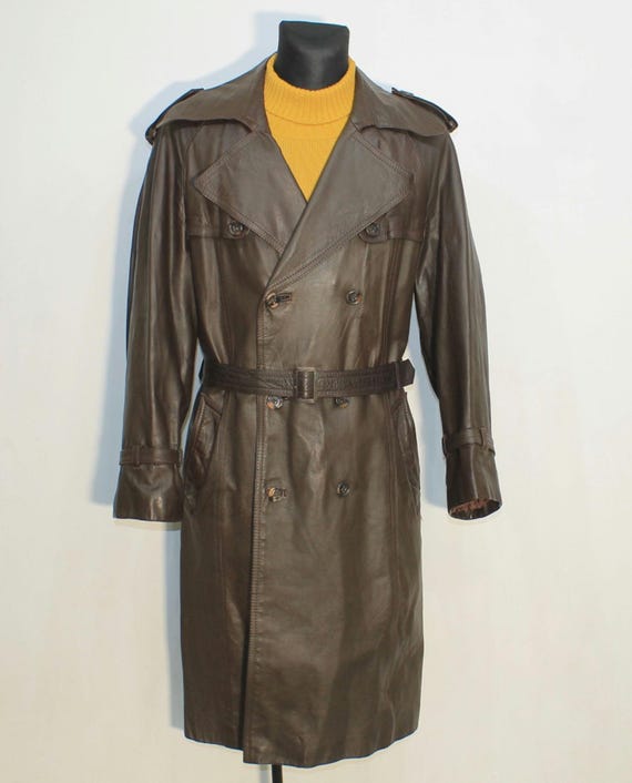 ジャケット・アウター YOKE Leather Double Breasted Coat M Women's Faux Leather Jacket Long Double Breasted Print