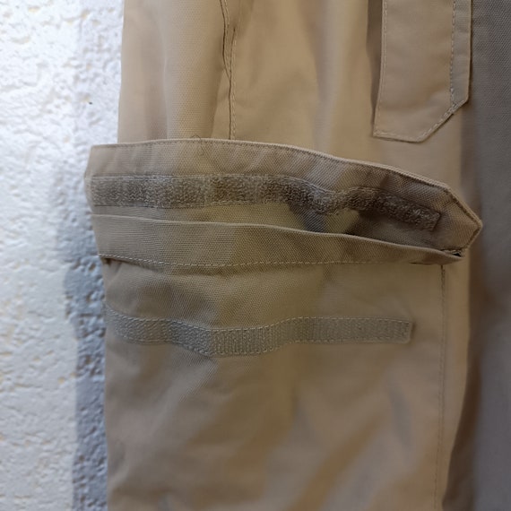 Vintage 90s Brown Ski Pants, Cargo Ski pants, Fin… - image 2