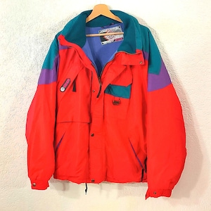 Red Goretex Jacket ,Ski Jacket Eider: Cordura GoreTex French Winter Coat US Medium