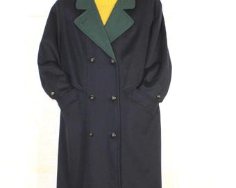 Burberrys Loden Coat in Forest Green | With Classic Checkered