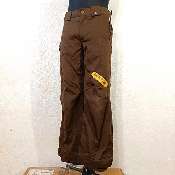 Ski Pants Brown Vintage 90s: Unisex Burton Cargo Trousers Small - Etsy