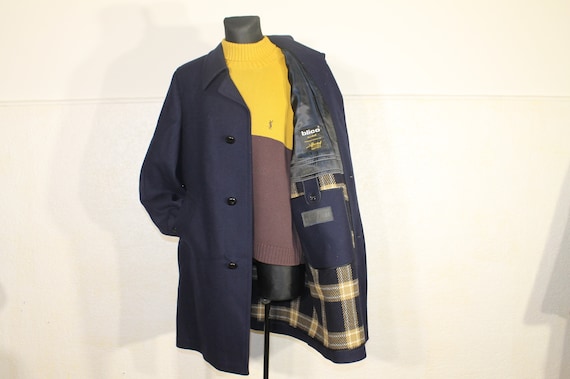 Mens top tartan overcoat