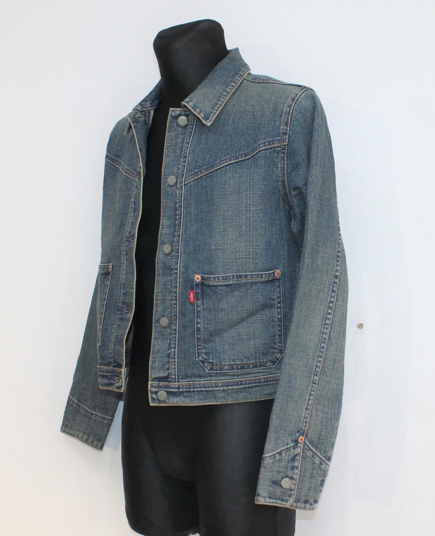 【訳あり新品】LEVI'S® VINTAGE DENIM JACKETS Rare 90s Light Blue Levi's 731L Cropped Denim Jacket