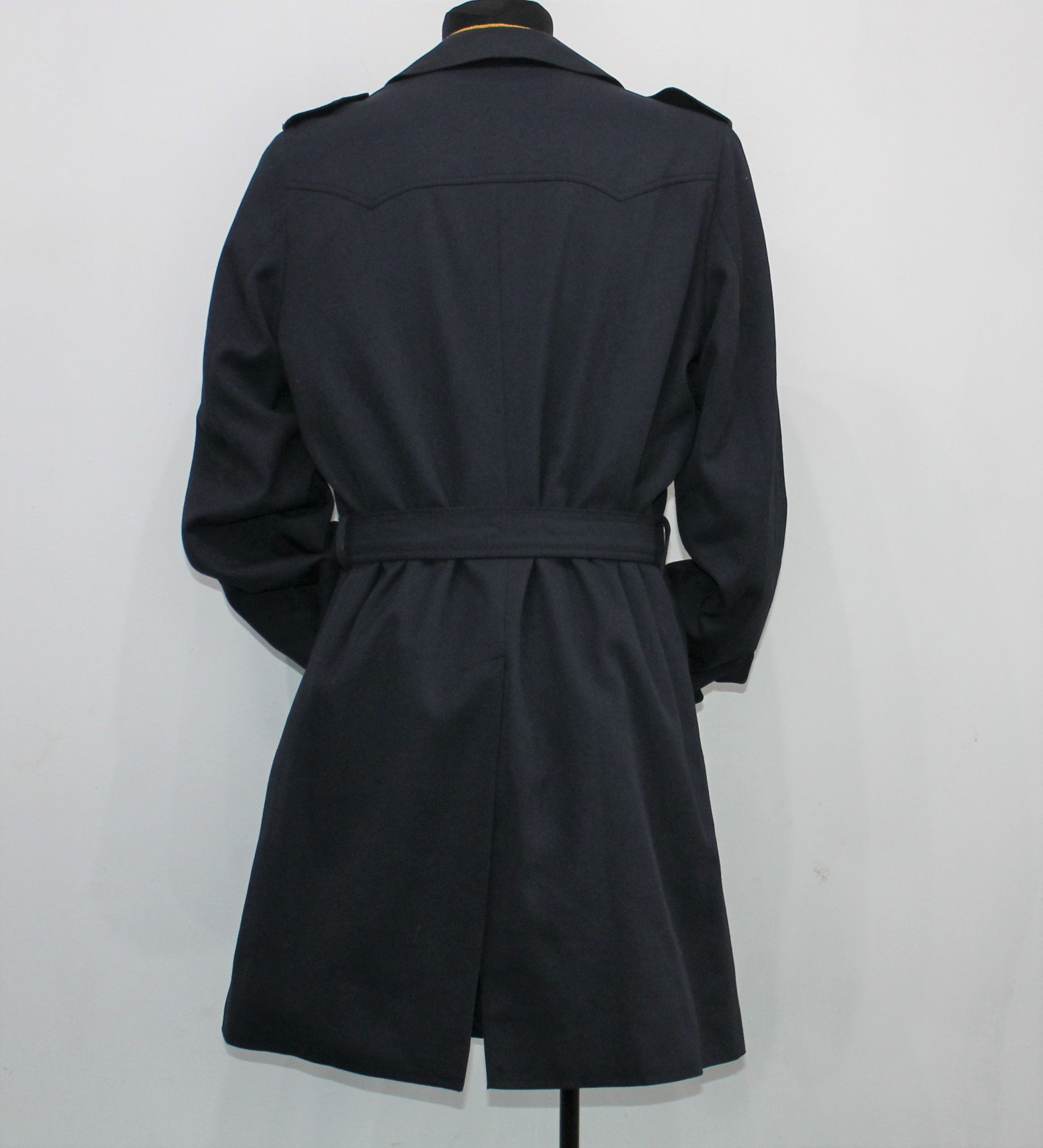 Navy Trench Coat Vintage Trench Coat Raincoat Checkered Etsy