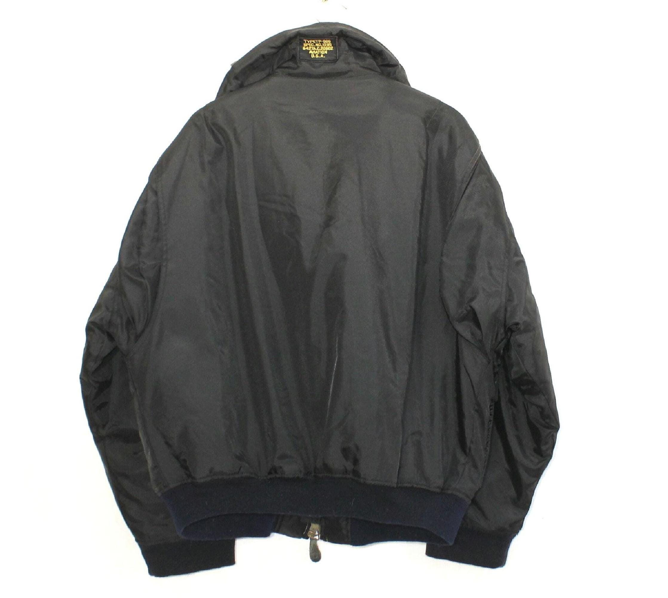 80年代ヴィンテージ航空フライトジャケット タイプTP-909 - ブラック
