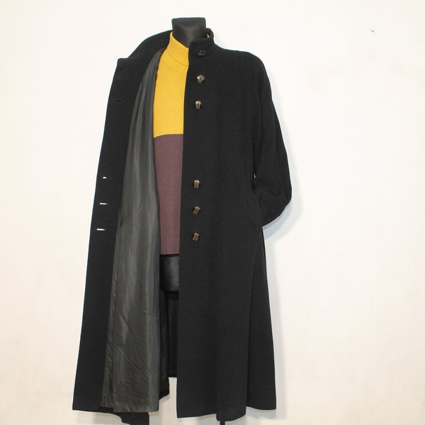 Manteau de laine vintage Femmes Long Full Length Manteau de laine, Trench Coat en laine, Manteau ajusté, Manteau de robe, Manteau gothique, Manteau d’hiver Femmes Taille Grande