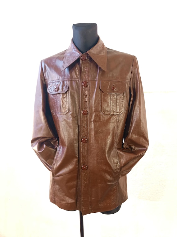 ◎ vintage chocolate brown leather jacket 90's Leather Jacket, Retro Brown Leather Jacket, Vintage